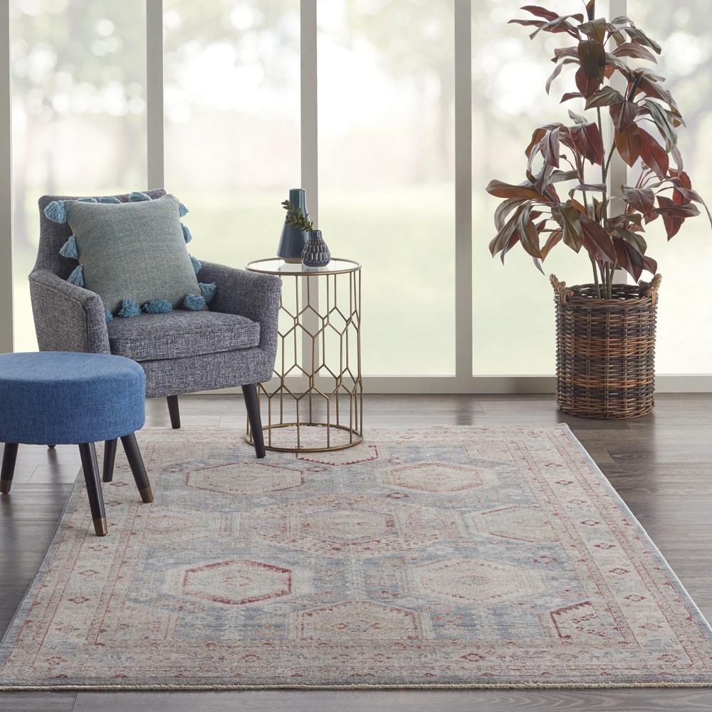 Homestead Rugs HMS01 in Light Blue Multi by Nourison